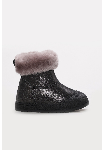 Laviovil İçi Kürklü Dışı Hakiki Deri Çelik Unisex Çocuk Bot AH08157112412818