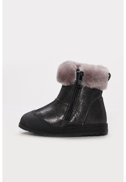 Laviovil İçi Kürklü Dışı Hakiki Deri Çelik Unisex Çocuk Bot AH08157112412818