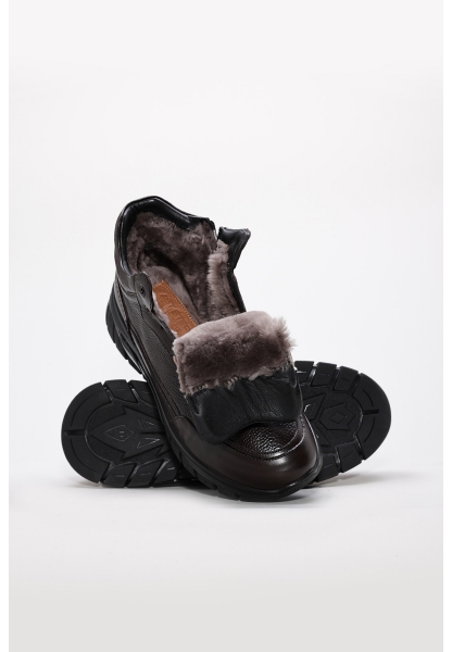 Laviovil İçi Kürklü Dışı Hakiki Deri Kahve Erkek Spor Bot AH0821411131355