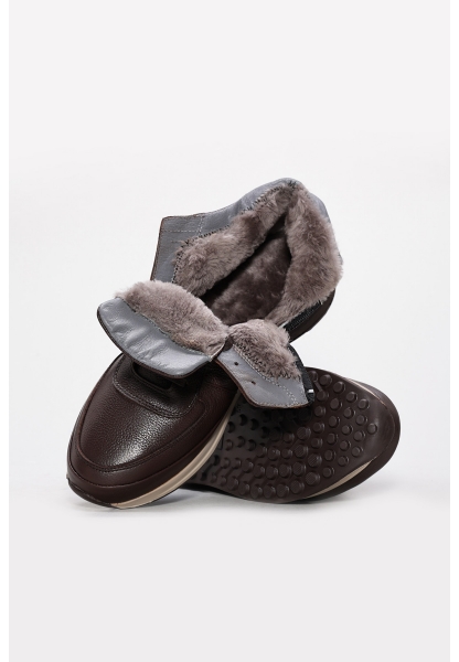 Laviovil İçi Kürklü Dışı Hakiki Deri Kahve Erkek Spor Bot AH0860011131434