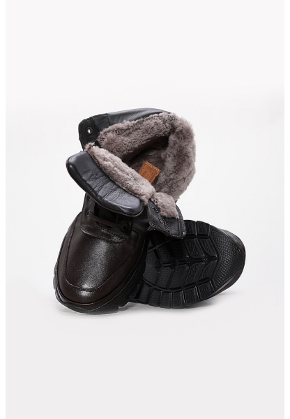 Laviovil İçi Kürklü Dışı Hakiki Deri Kahve EVA Erkek Bot AH08214111313357