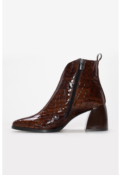 Laviovil İçi Kürklü Dışı Hakiki Deri Kahve Kadın Kalın Topuklu Bot AH0806419261910