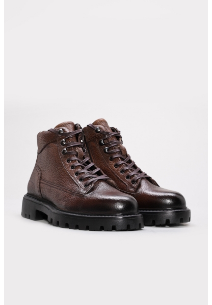 Laviovil İçi Kürklü Dışı Hakiki Deri Kahve Rahat Erkek Klasik Bot AH082491113112955