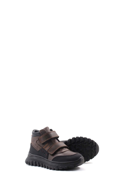 Laviovil İçi Kürklü Dışı Hakiki Deri Kahve Unisex Çocuk Spor Bot AH08612116115967