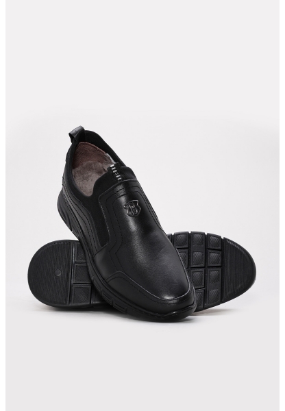 Laviovil İçi Kürklü Dışı Hakiki Deri Siyah Erkek Casual Ayakkabı AH0816111131348