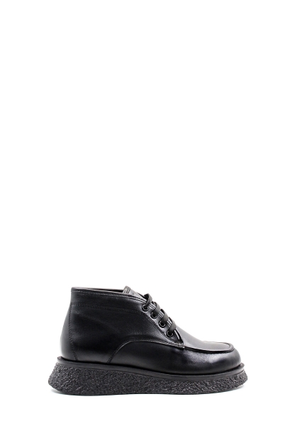 Laviovil İçi Kürklü Dışı Hakiki Deri Siyah Kadın Kalın Taban Bot AH0821711261615