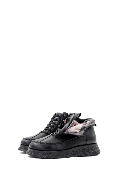 Laviovil İçi Kürklü Dışı Hakiki Deri Siyah Kadın Kalın Topuklu Bot AH082171126167247 