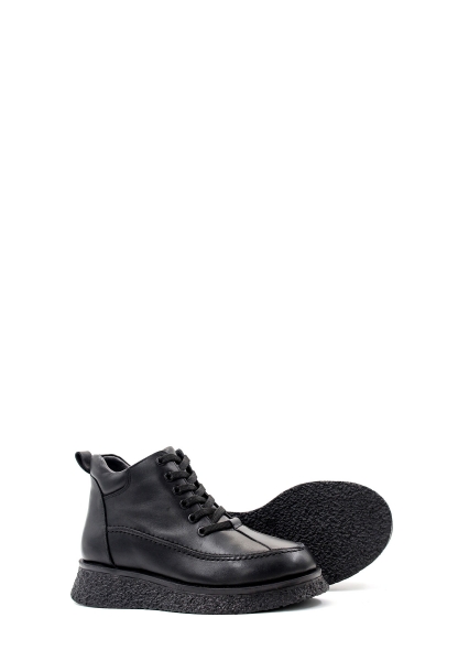 Laviovil İçi Kürklü Dışı Hakiki Deri Siyah Kadın Kalın Topuklu Bot AH082171126167247 