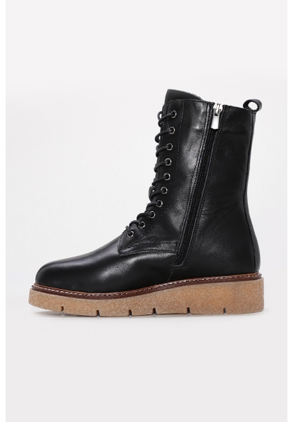 Laviovil İçi Kürklü Dışı Hakiki Deri Siyah Kadın Postal Bot AH08657112612609