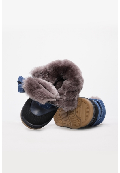 Laviovil İçi Kürklü Dışı Hakiki Deri  Siyah Kot Unisex Çocuk  Bot AH08157112412820