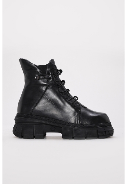 Laviovil İçi Kürklü Dışı Hakiki Deri Siyah Tarz Kadın Bot AH08262112613115