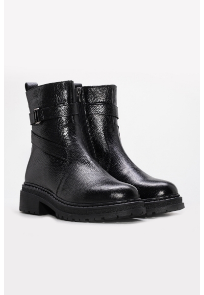 Laviovil İçi Kürklü Dışı Hakiki Floter Deri Siyah Kadın Klasik Bot AH0825711261732