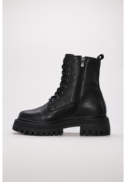 Laviovil İçi Kürklü Dışı Hakiki Floter Deri Siyah Kadın Postal Bot AH08657112612617