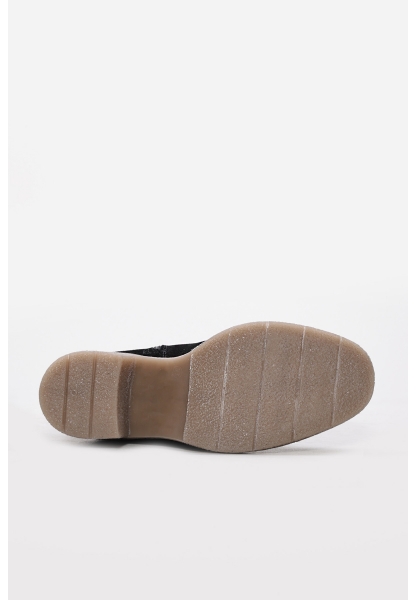 Laviovil İçi Kürklü Dışı Hakiki Süet Deri Siyah Kadın Kalın Topuklu Bot AH08657192612610