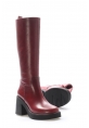 Laviovil İçi  Yarım Kürklü Dışı Hakiki Deri Bordo Kadın Klasik Çizme AH082172526166108