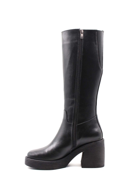 Laviovil İçi  Yarım Kürklü Dışı Hakiki Deri Siyah Kadın Klasik Çizme AH082172526166108