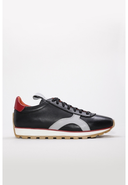 Laviovil Kaliteli Hakiki Deri Siyah Antik EVA Erkek  Sneaker Ayakkabı AH08530131255778