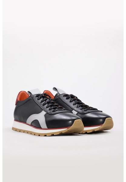 Laviovil Kaliteli Hakiki Deri Siyah Antik EVA Erkek  Sneaker Ayakkabı AH08530131255778