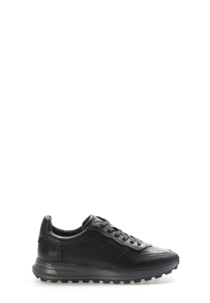 Laviovil Kaliteli Hakiki Deri Siyah Bağcıklı Erkek Spor Sneaker Ayakkabı AH087231315175