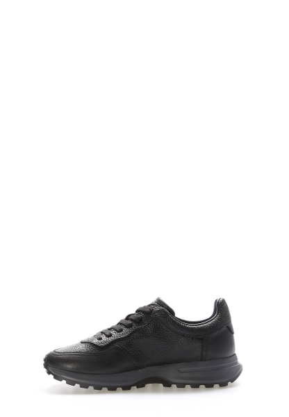 Laviovil Kaliteli Hakiki Deri Siyah Bağcıklı Erkek Spor Sneaker Ayakkabı AH087231315175
