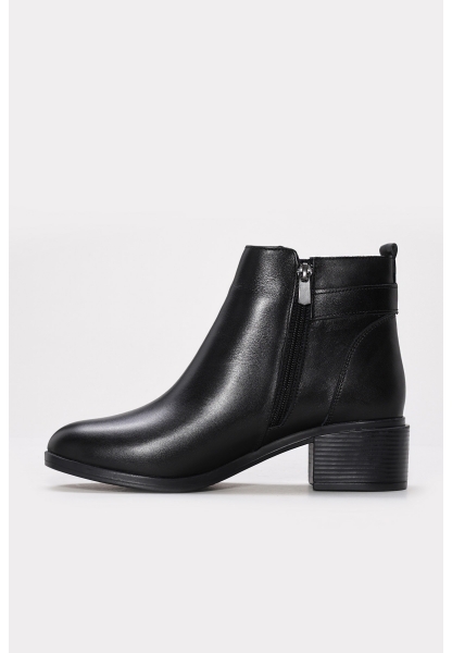 Laviovil Kaliteli Hakiki Deri Siyah Rahat Kadın Kalın Topuklu Bot AH081641926212