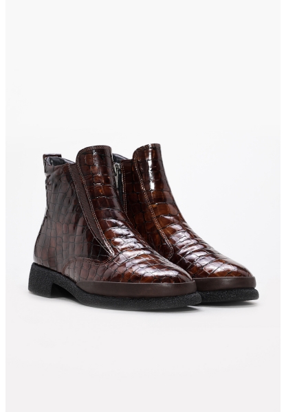 Laviovil Kaliteli Hakiki Kroko Deri Kahve Kadın Klasik Bot AH0821719261668359