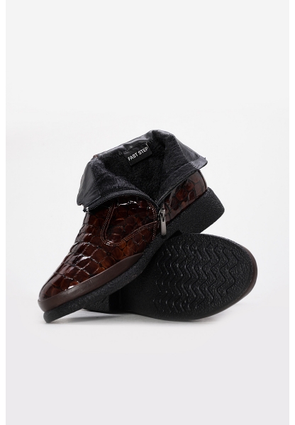 Laviovil Kaliteli Hakiki Kroko Deri Kahve Kadın Klasik Bot AH0821719261668359