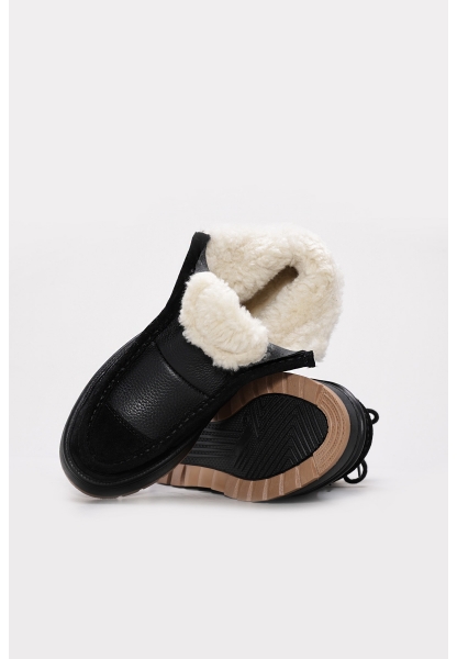 Laviovil Kaliteli Hakiki Süet Deri Siyah Bağcıklı Kadın Bot AH08409192613257