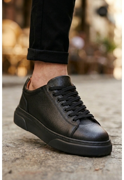 BLF-010 Erkek Sneaker Günlük Casual Spor Ayakkabı Siyah Taban 