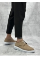LVO0003 Bağcıklı Klasik Spor Keten Hardal Beyaz Taban Casual Erkek Ayakkabı
