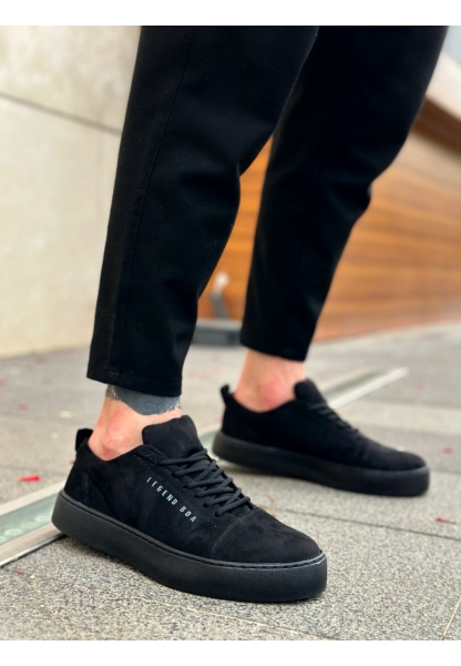 LVO0104 Bağcıklı Siyah Süet Spor Klasik Erkek Ayakkabı