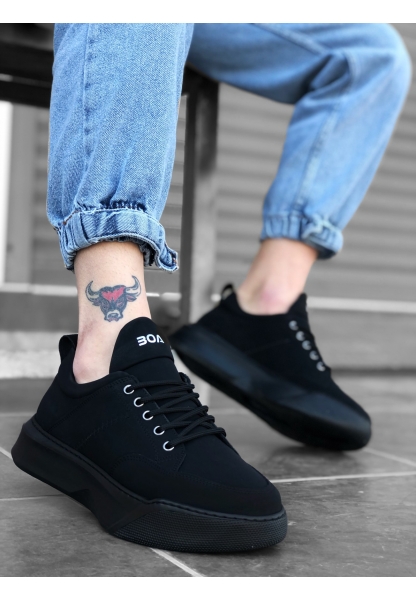 Laviovil Siyah Bağcıklı Poly Taban Erkek Spor Ayakkabı LVO202210EK212