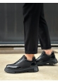 LVO0243 Bağcıklı Rugan Paraşüt Detaylı Yüksek Siyah Taban Erkek Ayakkabı