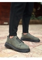 LVO0245 Haki Akıllı Lastik Bağcık Yüksek Taban Günlük Erkek Ayakkabı