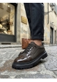 LVO0245 Kahverengi Rugan Paraşüt Detaylı Akıllı Lastik Bağcık Yüksek Taban Günlük Erkek Ayakkabı