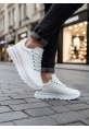 LVO0246 Beyaz Bağcıklı Yüksek Taban Günlük Erkek Ayakkabı