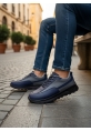 LVO0246 Lacivert Gri Parçalı Bağcıklı Yüksek Taban Günlük Erkek Ayakkabı