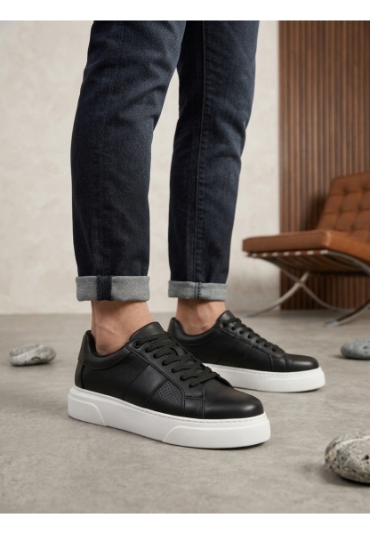 LVO0247 Erkek Sneaker Günlük Casual Spor Ayakkabı Siyah