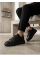 LVO0247 Erkek Sneaker Günlük Casual Spor Ayakkabı Siyah Taban