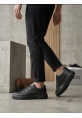 LVO0247 Erkek Sneaker Günlük Casual Spor Ayakkabı Siyah Taban