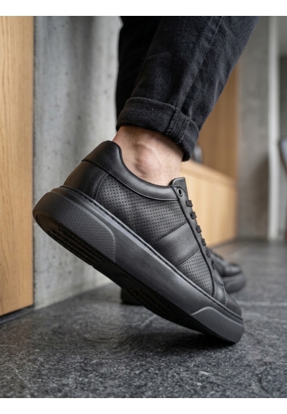 LVO0247 Erkek Sneaker Günlük Casual Spor Ayakkabı Siyah Taban