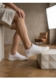 LVO0248 LVO Beyaz Esnek Bağcıklı Ultra Hafif Nefes Alan Sneaker Ayakkabı