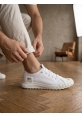 LVO0248 LVO Beyaz Esnek Bağcıklı Ultra Hafif Nefes Alan Sneaker Ayakkabı