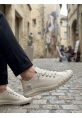 LVO0248 LVO Krem Esnek Bağcıklı Ultra Hafif Nefes Alan Sneaker Ayakkabı