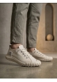 LVO0248 LVO Krem Esnek Bağcıklı Ultra Hafif Nefes Alan Sneaker Ayakkabı