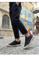 LVO0248 LVO Siyah Bej Taban Esnek Bağcıklı Ultra Hafif Nefes Alan Sneaker Ayakkabı