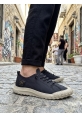 LVO0248 LVO Siyah Bej Taban Esnek Bağcıklı Ultra Hafif Nefes Alan Sneaker Ayakkabı