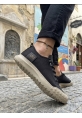LVO0248 LVO Siyah Bej Taban Esnek Bağcıklı Ultra Hafif Nefes Alan Sneaker Ayakkabı