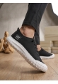 LVO0248 LVO Siyah Beyaz Taban Esnek Bağcıklı Ultra Hafif Nefes Alan Sneaker Ayakkabı