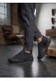 LVO0248 LVO Siyah Esnek Bağcıklı Ultra Hafif Nefes Alan Sneaker Ayakkabı